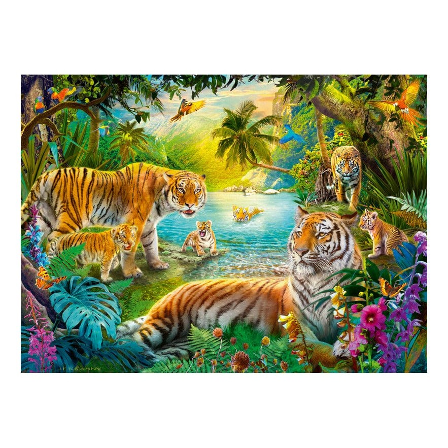Ravensburger Tiger Family in Oasis 500pc Puzzle