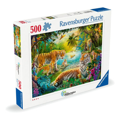 Ravensburger Tiger Family in Oasis 500pc Puzzle