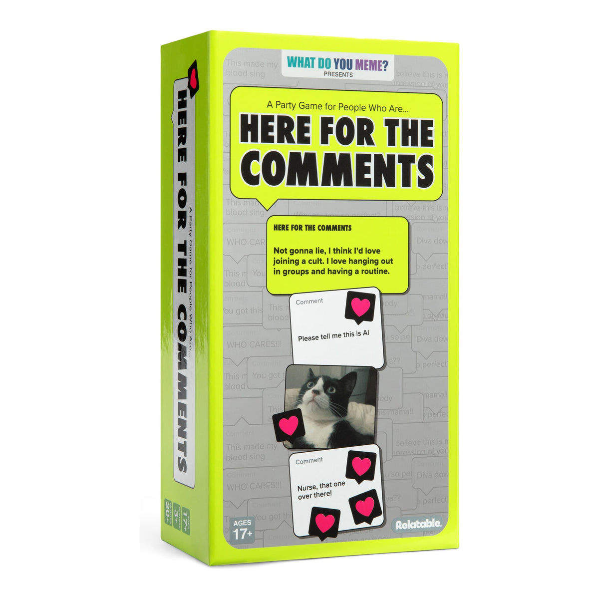 What Do You Meme? Here For The Comments Adult Party Card Game 810192989805
