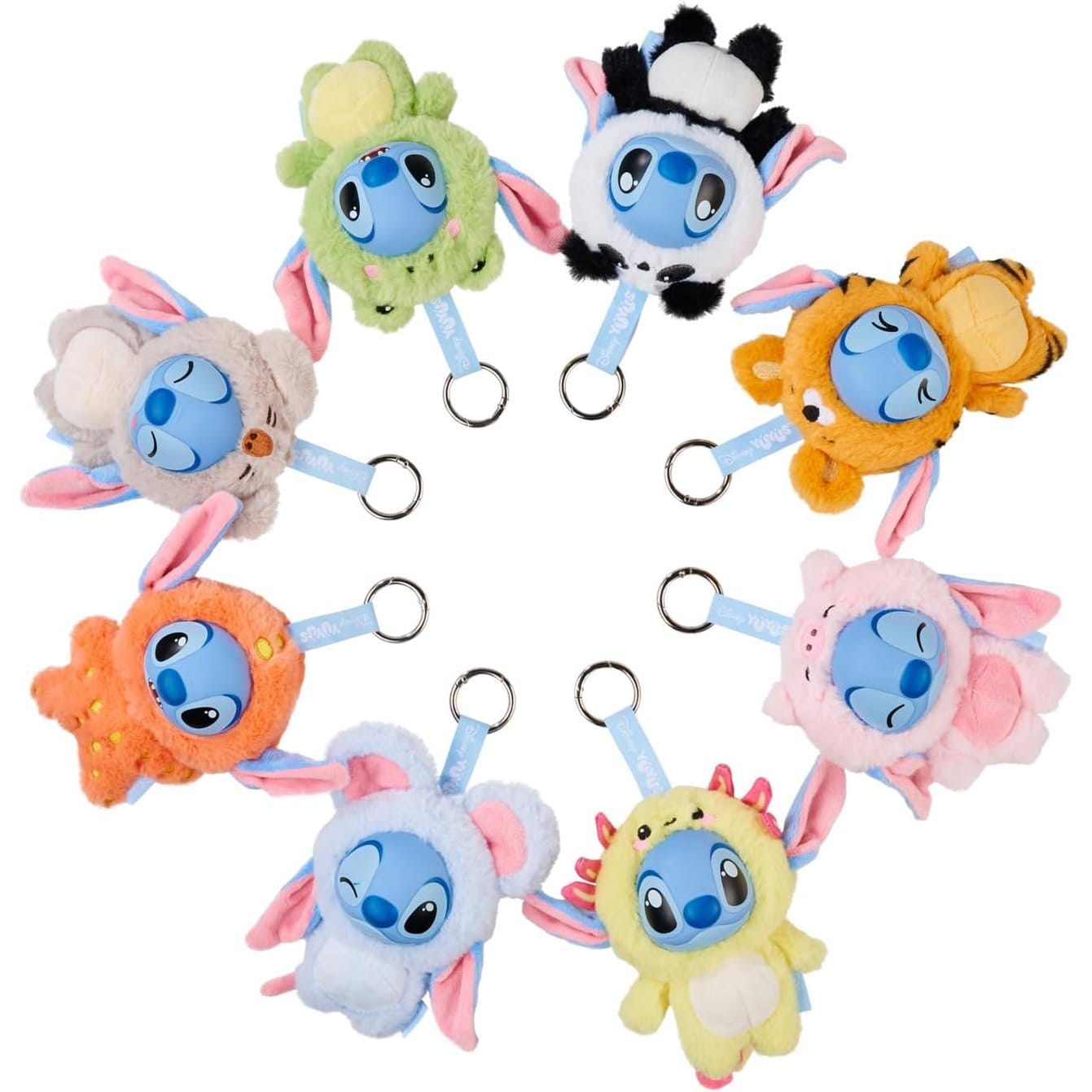 Disney Stitch YuYus Plush Key Ring 12cm (1 Mystery Box Selected at Random) 5400868040067