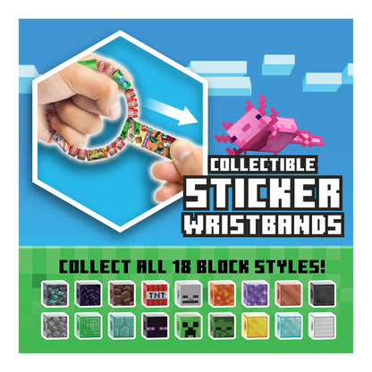 Sticki Rolls Minecraft Collectors Book with Wristband and 120 Stickers 850075333752