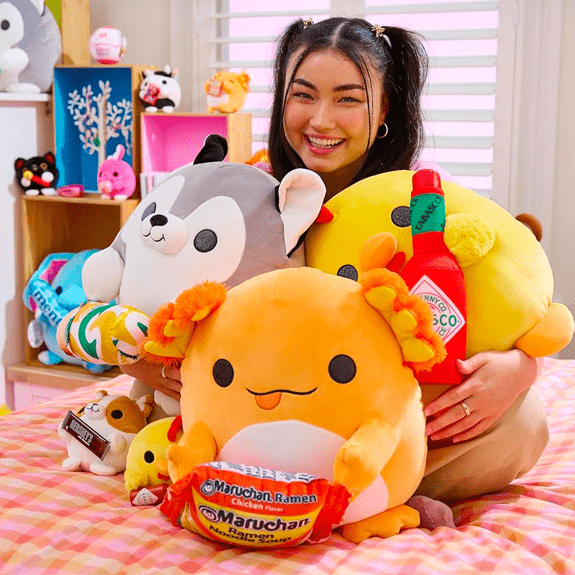 Snackles Super Sized 14 inch Squishy plush - Albi with Noodles 193052064042
