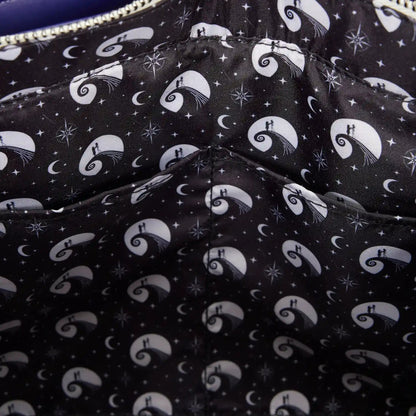Loungefly Disney Tim Burton's The Nightmare Before Christmas Jack Skellington & Sally Night Sky Convertible Backpack Tote Bag
