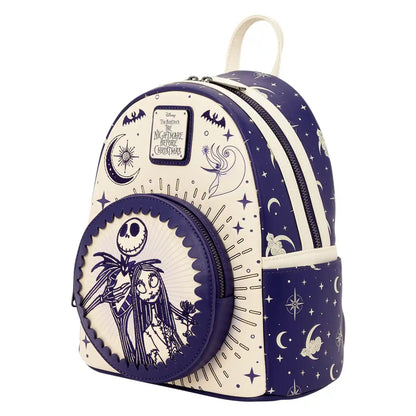 Loungefly The Nightmare Before Christmas Jack Skellington & Sally Night Sky Mini Backpack