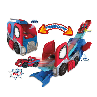 Spidey and Friends - Transforming Hauler Raceway 191726900139