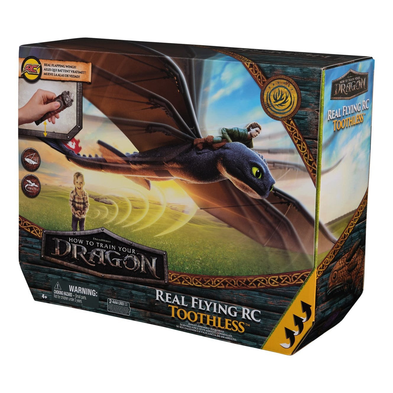 DreamWorks Dragons Real Flying Toothless Remote Toy