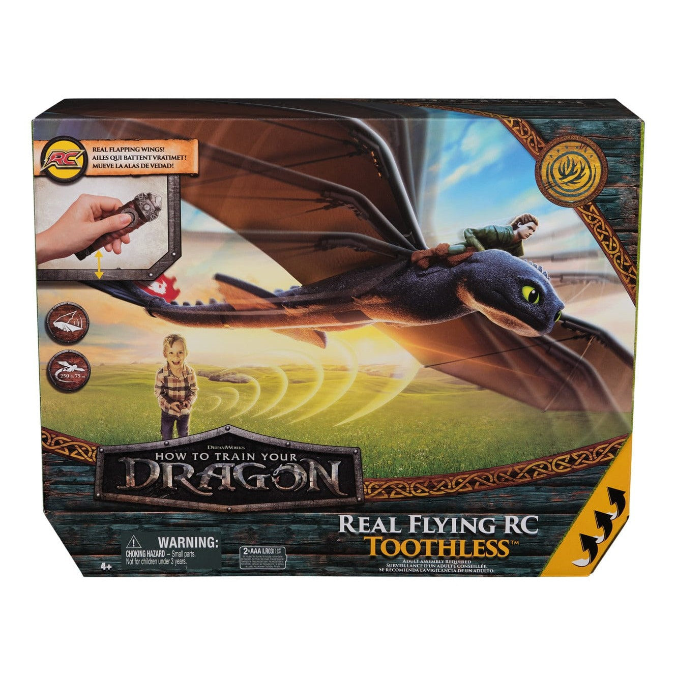 DreamWorks Dragons Real Flying Toothless Remote Toy