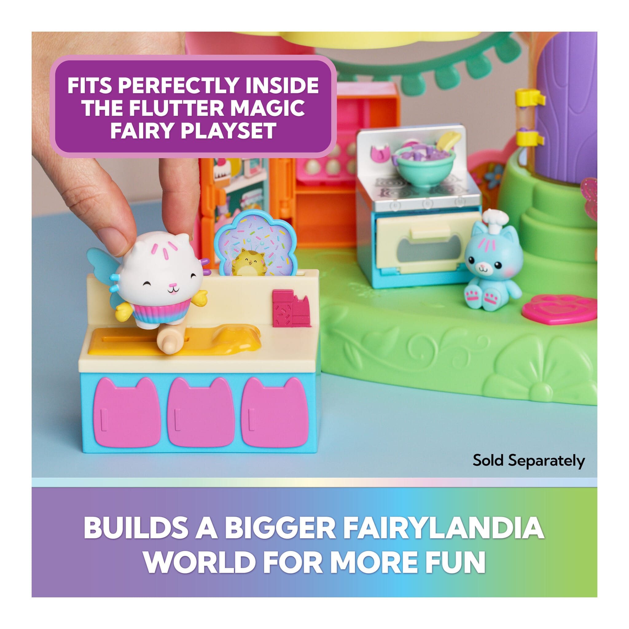 Gabby's Dollhouse Fairylandia Cakey Cat's Fairy Kitchen Set 681147133426