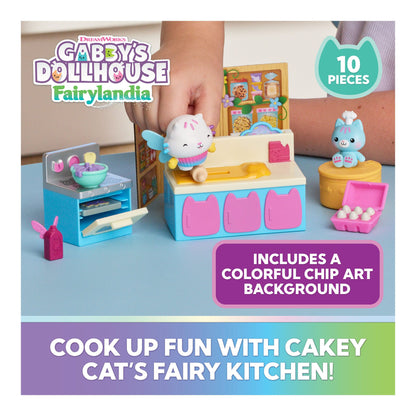 Gabby's Dollhouse Fairylandia Cakey Cat's Fairy Kitchen Set 681147133426