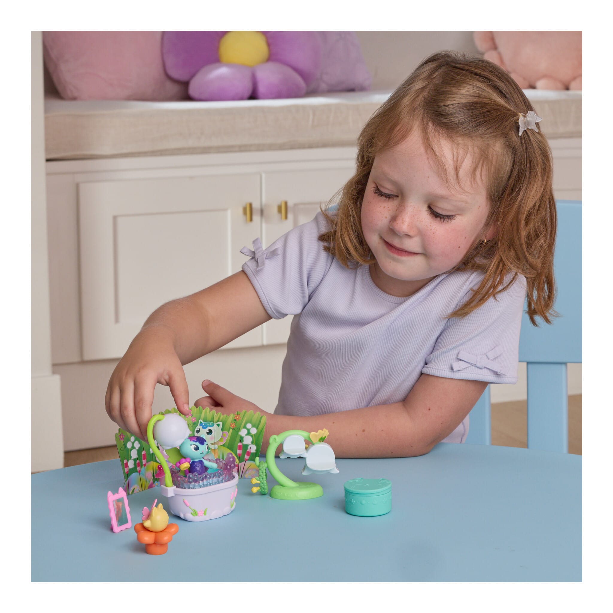 Gabby's Dollhouse Fairylandia MerCat's Fairy Bathroom 12-Piece Playset 681147133419