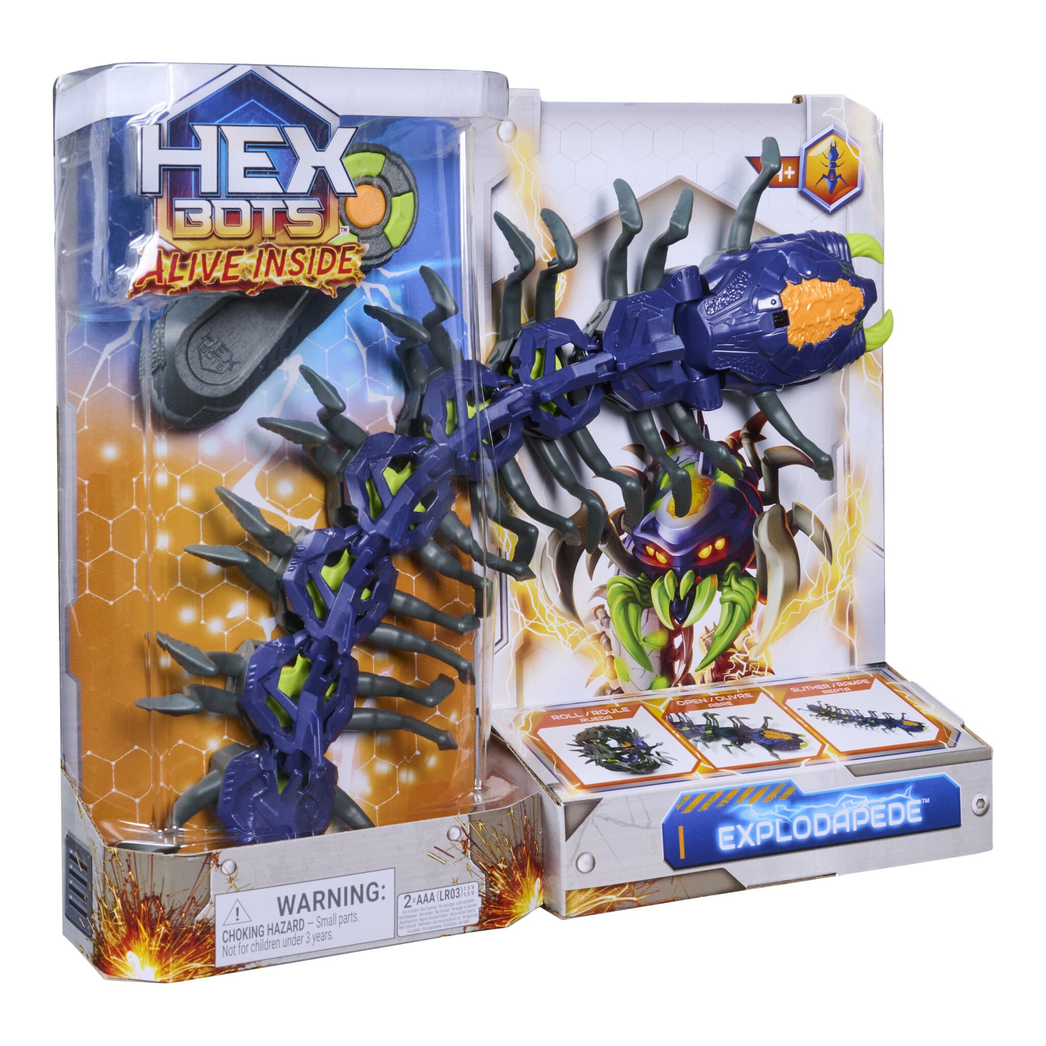HEX BOTS Explodapede Remote Control Exploding Centipede 681147125285