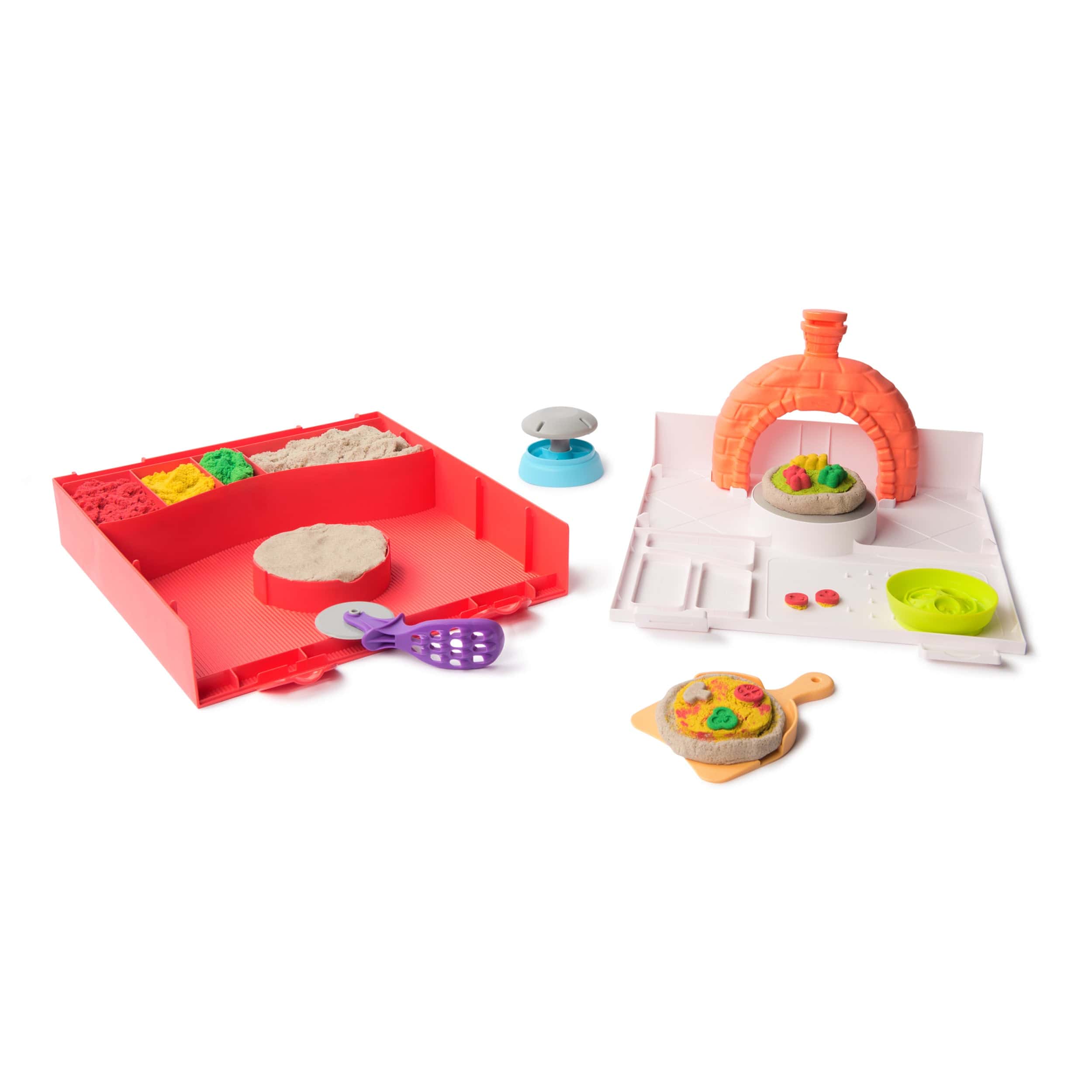 Kinetic Sand Squish Pizza Creative Play Set for Kids