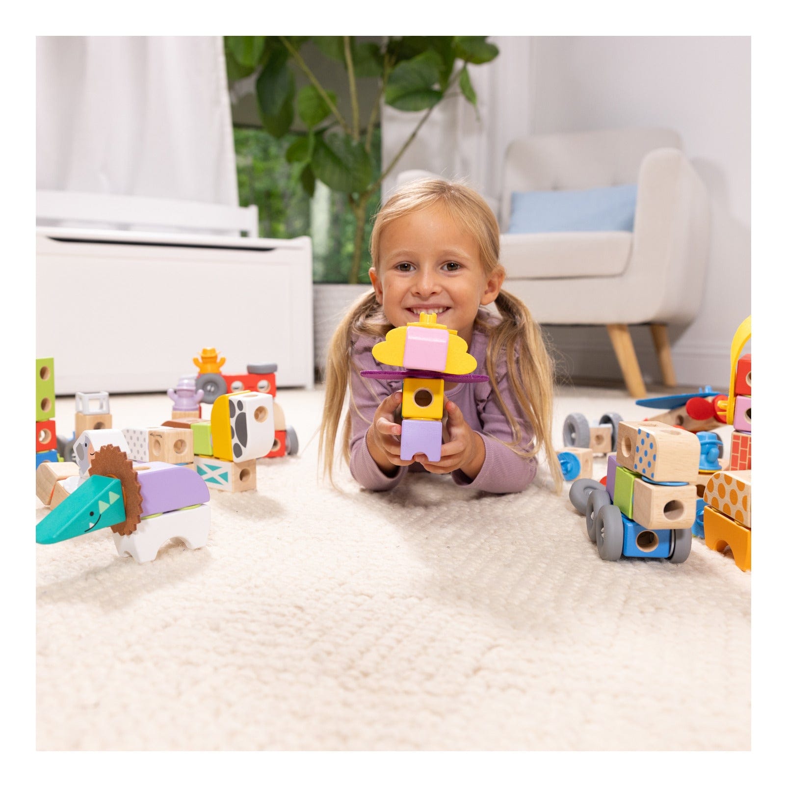 Melissa And Doug Blockables Farm Building Set Playset