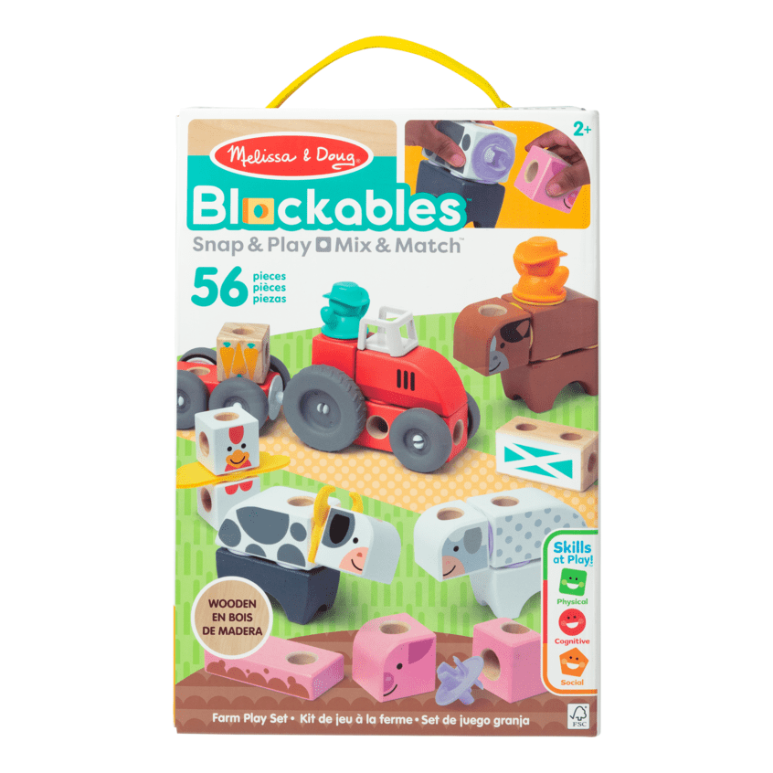 Melissa And Doug Blockables Farm Building Set Playset