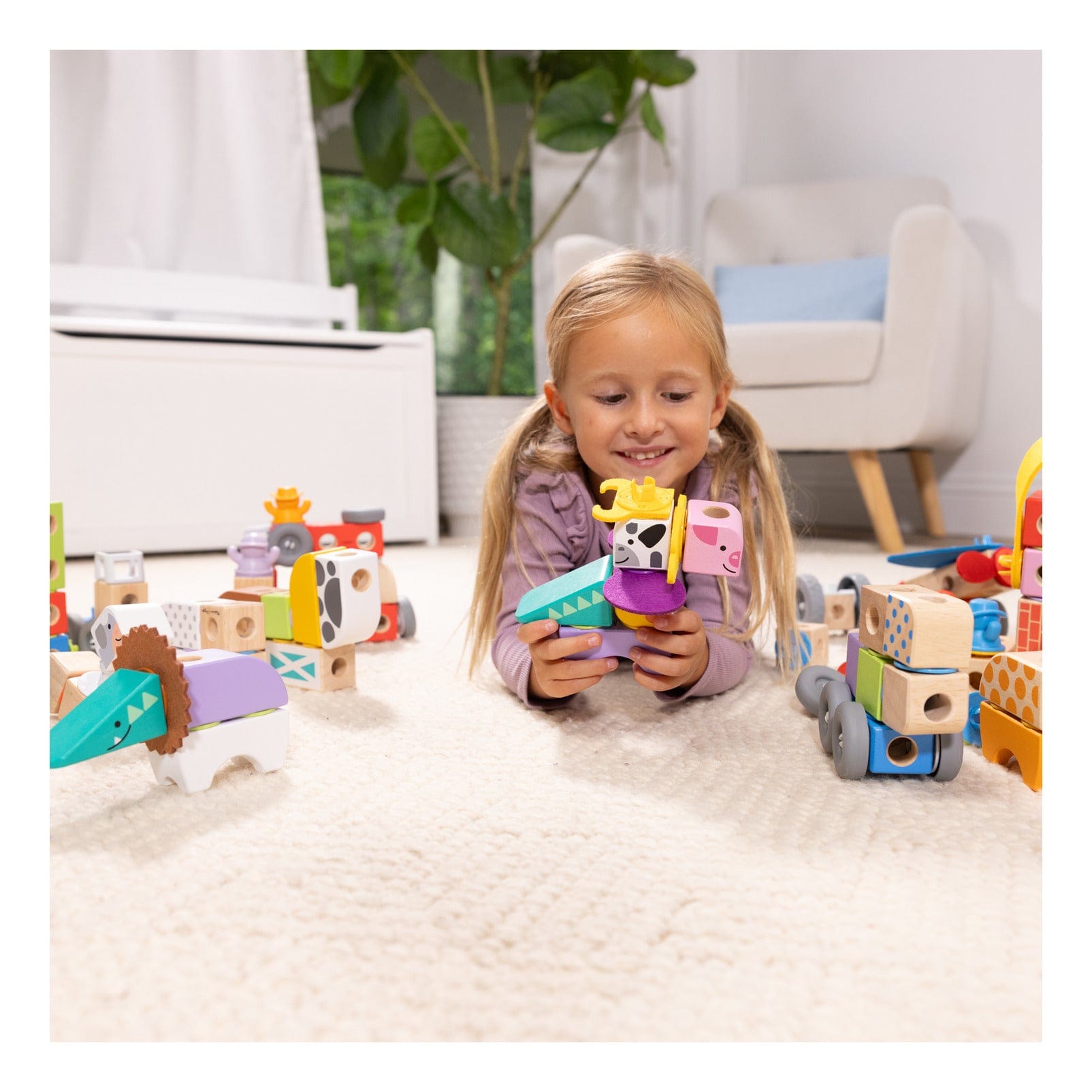 Melissa And Doug Blockables Farm Building Set Playset