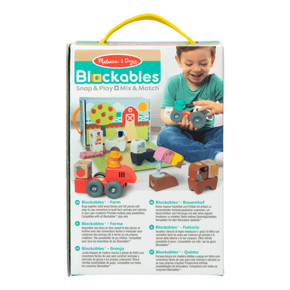 Melissa And Doug Blockables Farm Building Set Playset
