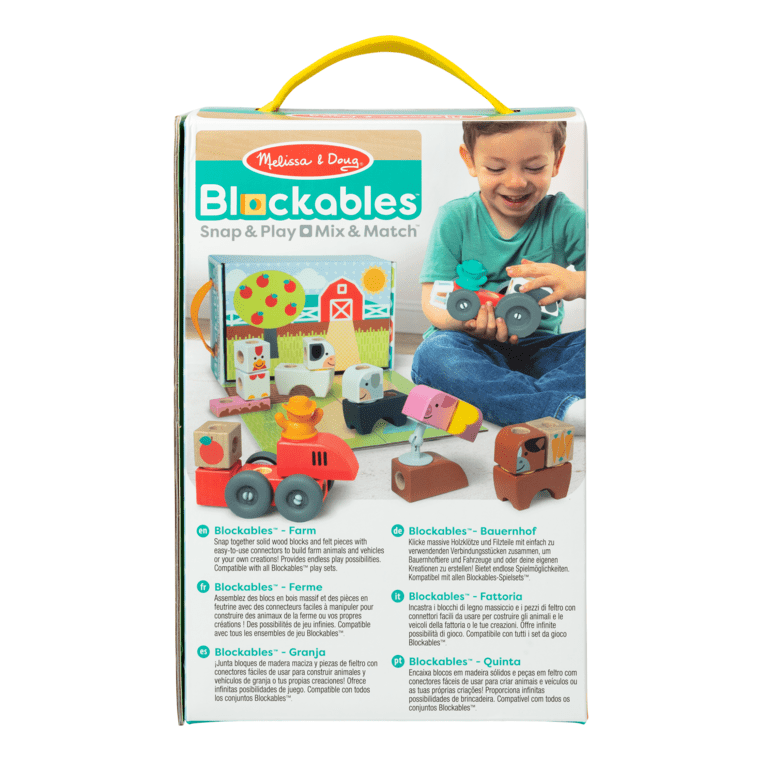 Melissa And Doug Blockables Farm Building Set Playset