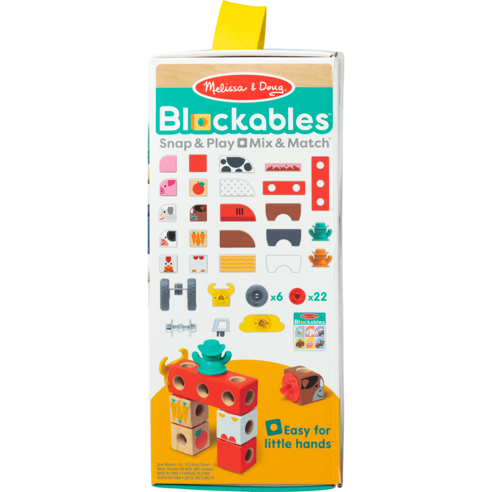 Melissa And Doug Blockables Farm Building Set Playset