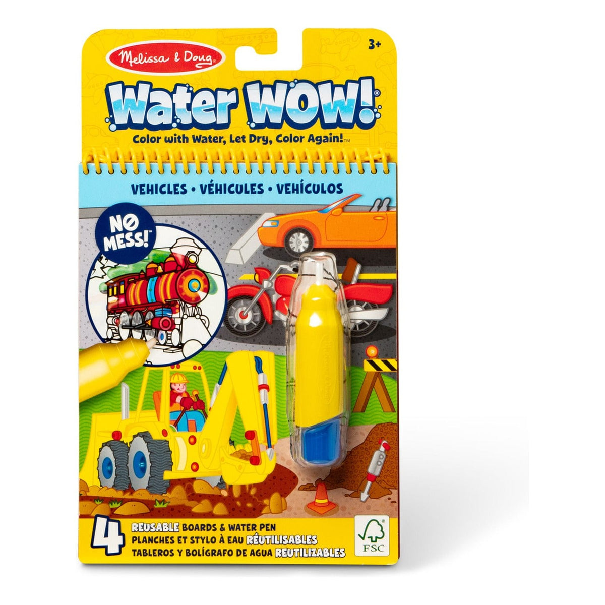 Melissa And Doug Water Wow Vehicles Activity Book For Kids