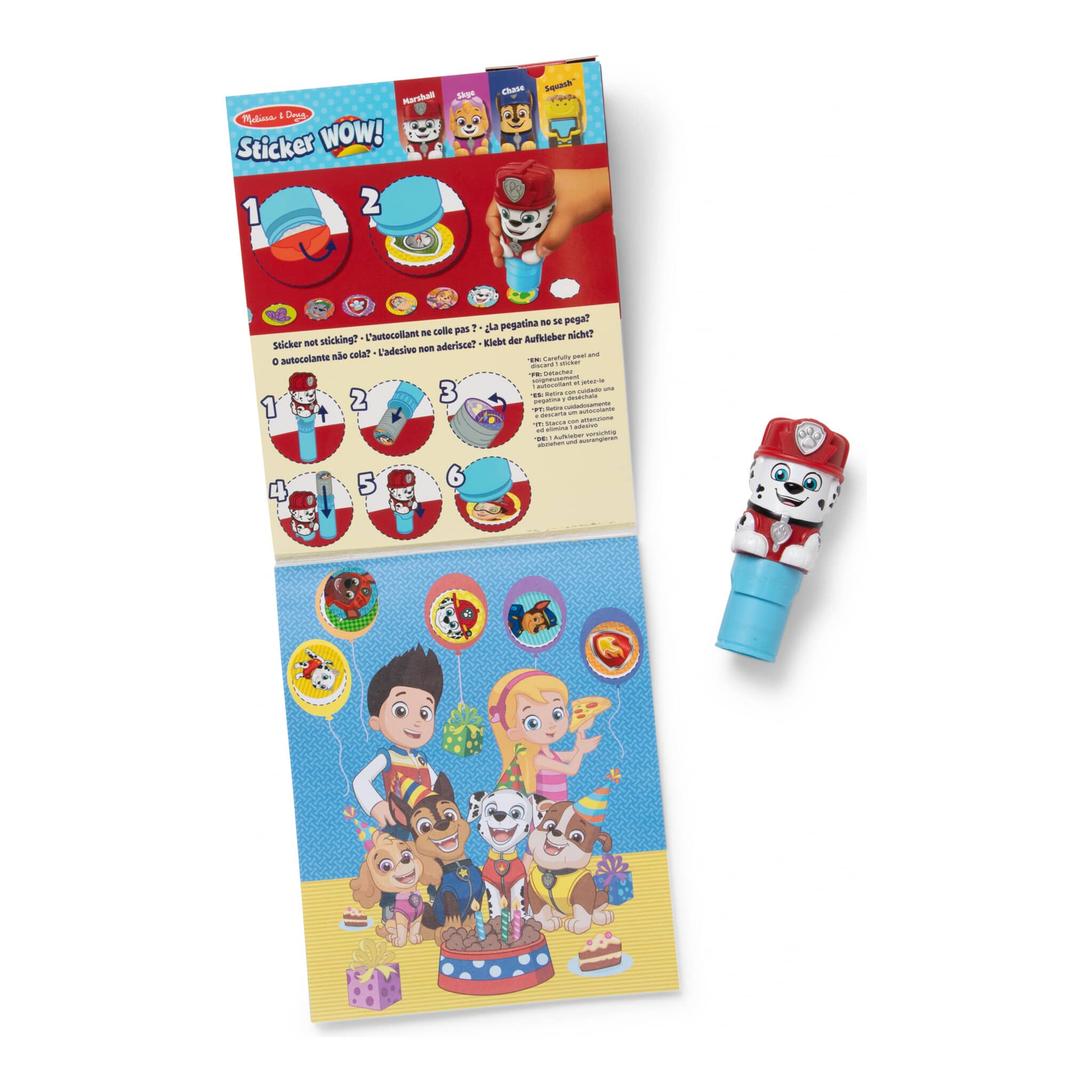 Melissa & Doug Sticker WOW! PAW Patrol Marshall Activity Pad & Sticker Stamper 681147137622