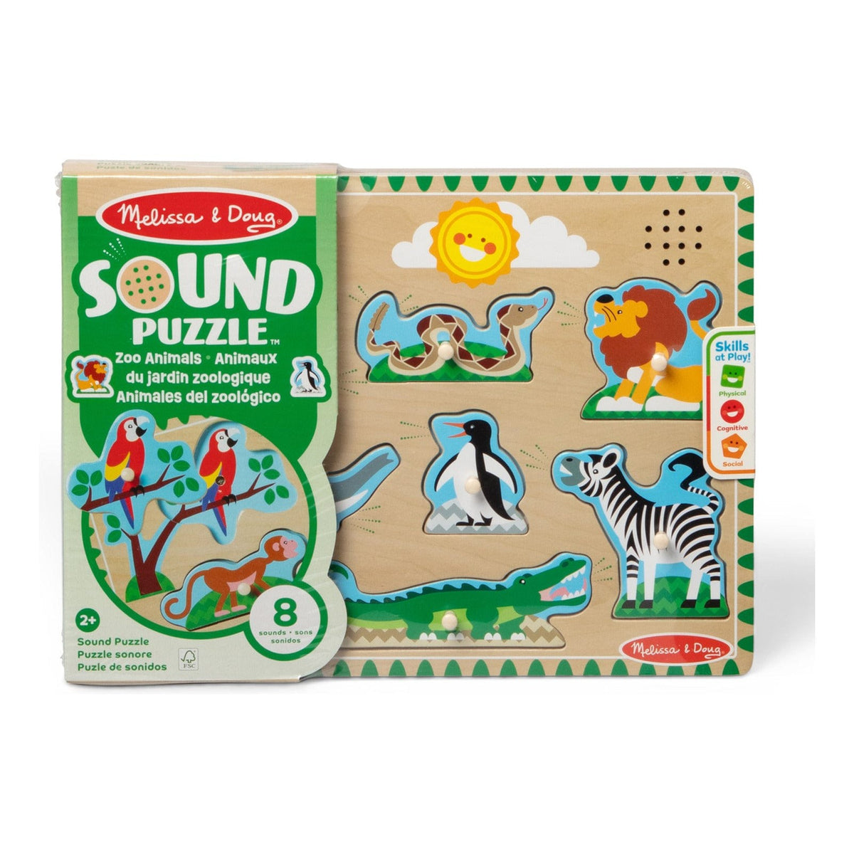 Melissa Doug Zoo Animals Sound Puzzle Educational Toy