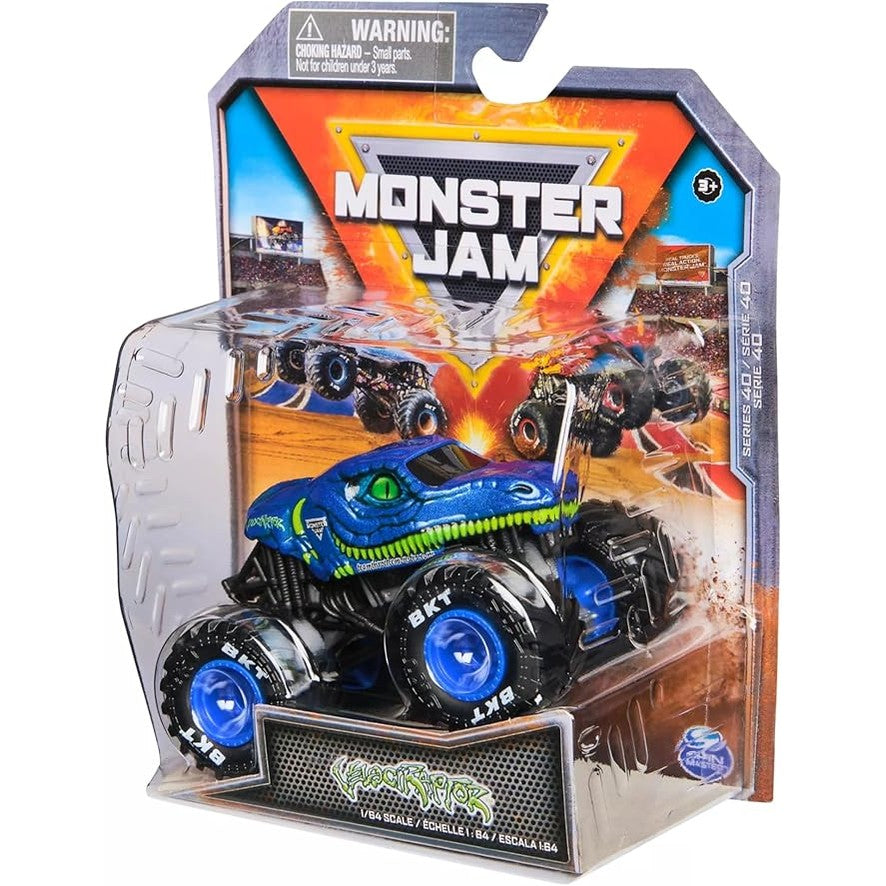 Monster Jam - 1:64 Diecast Truck - Series 40 - Arena Favorites - Velociraptor 778988553480