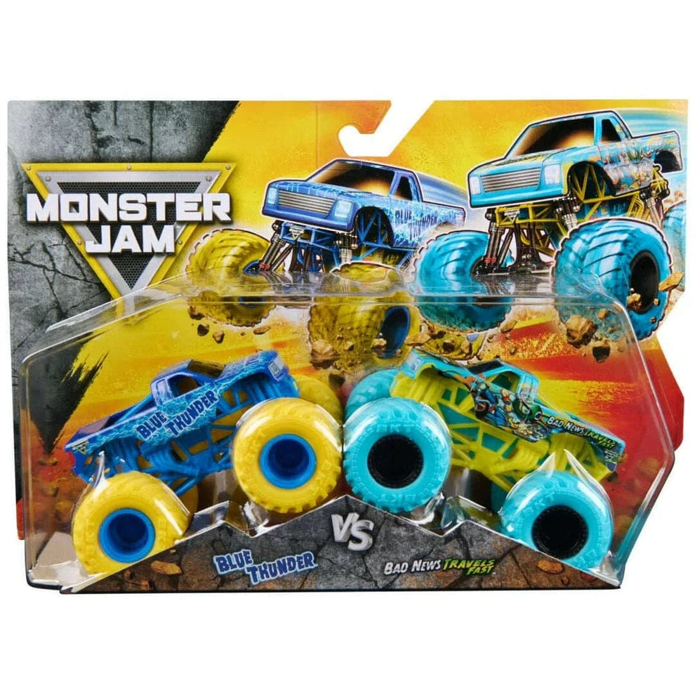 Monster Jam - 1:64 Series 33 - Blue Thunder VS Bad News Travels Fast 778988380574