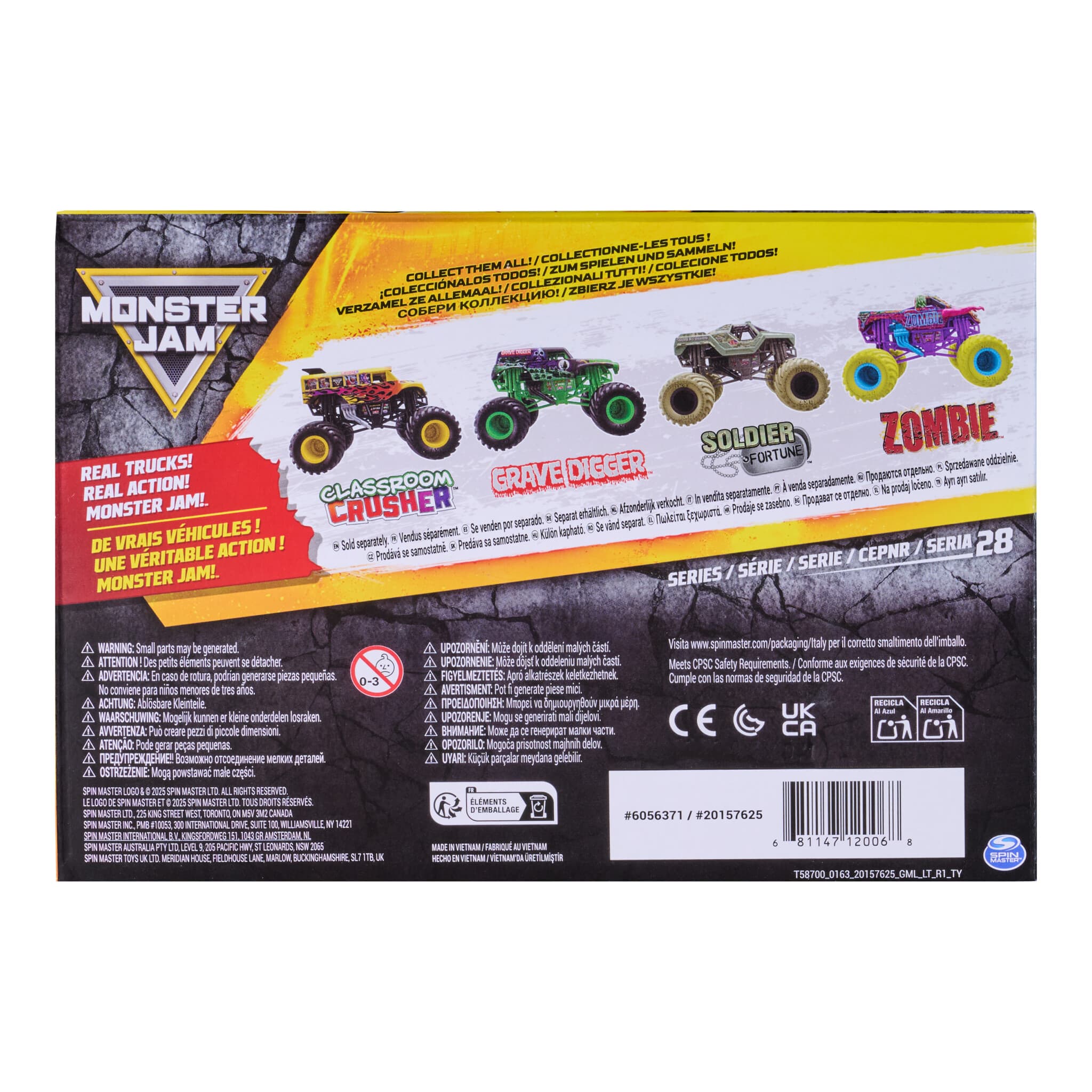 Monster Jam Classroom Crusher 1:24 Die-Cast Monster Truck 681147147003