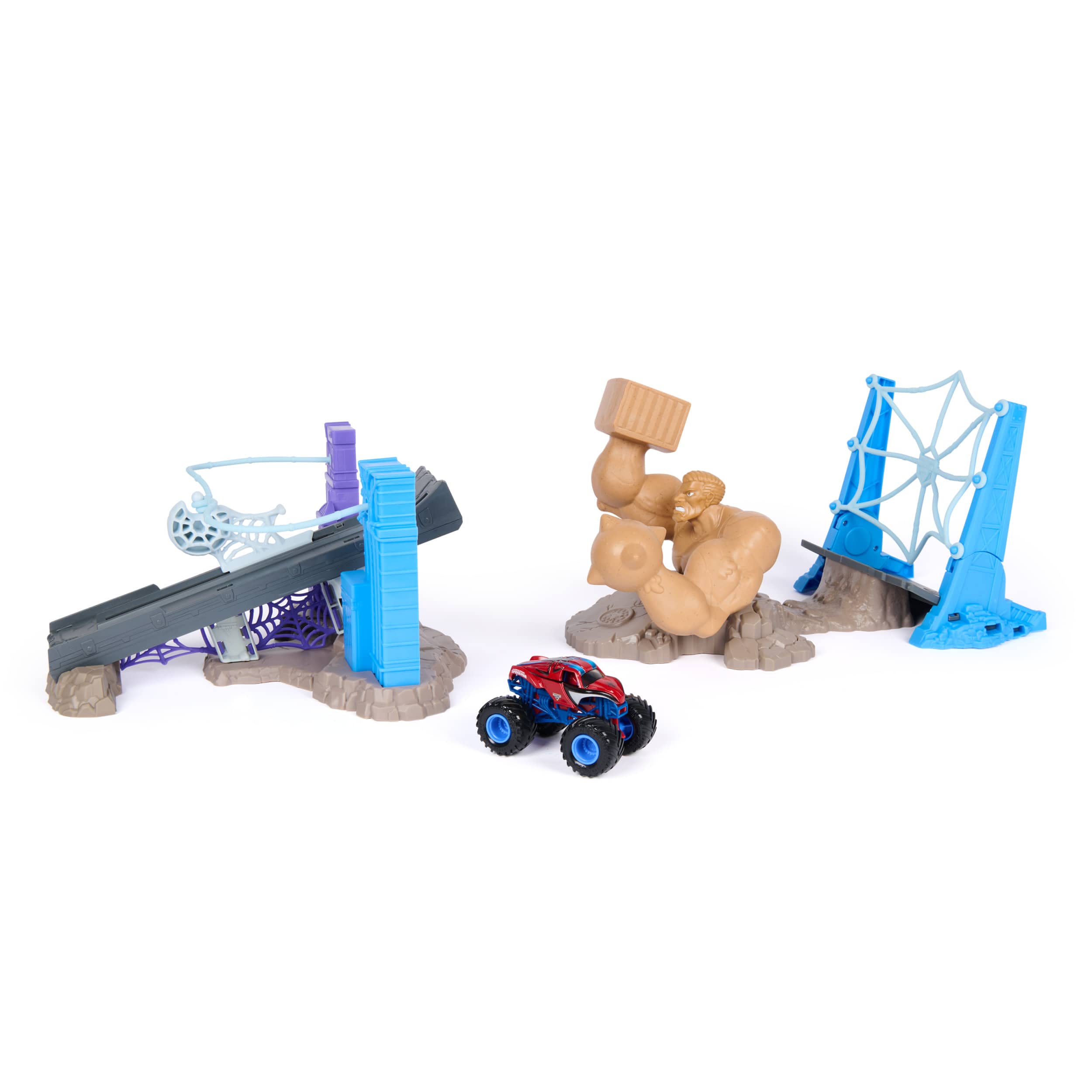 Monster Jam Marvel Spider-Man vs Sandman City Battle Playset 681147124424