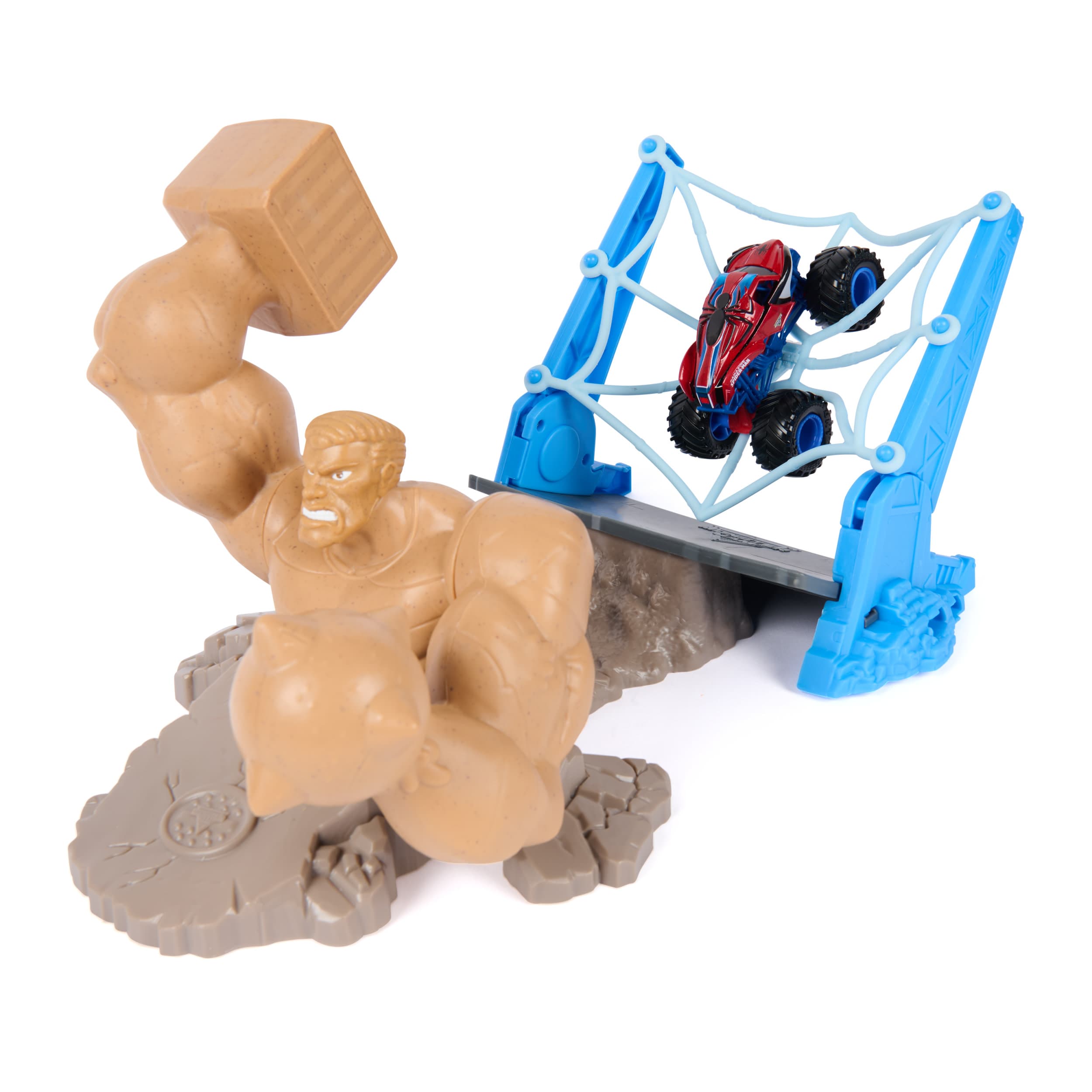 Monster Jam Marvel Spider-Man vs Sandman City Battle Playset 681147124424