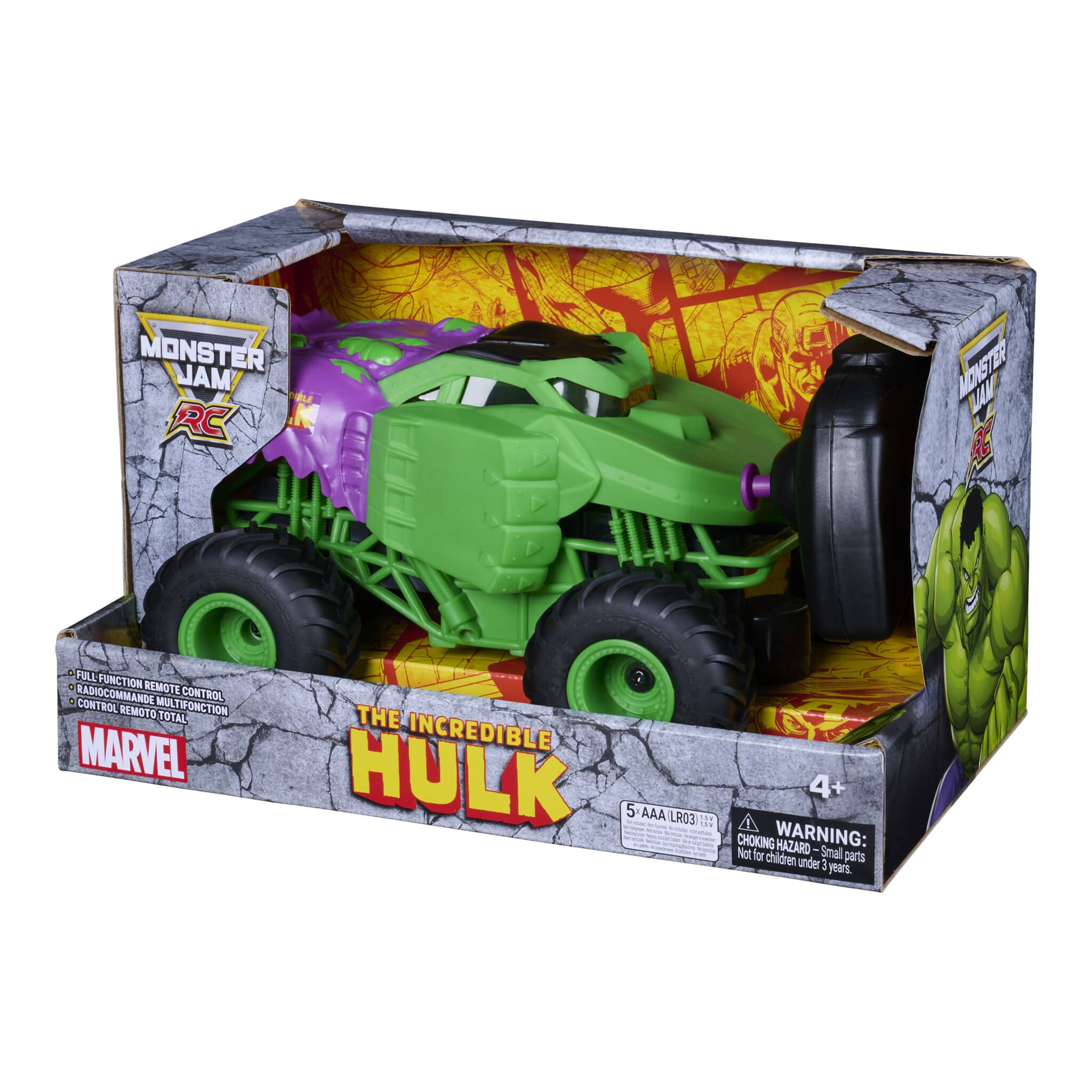 Monster Jam Marvel The Hulk 1:24 RC Monster Truck 681147126336