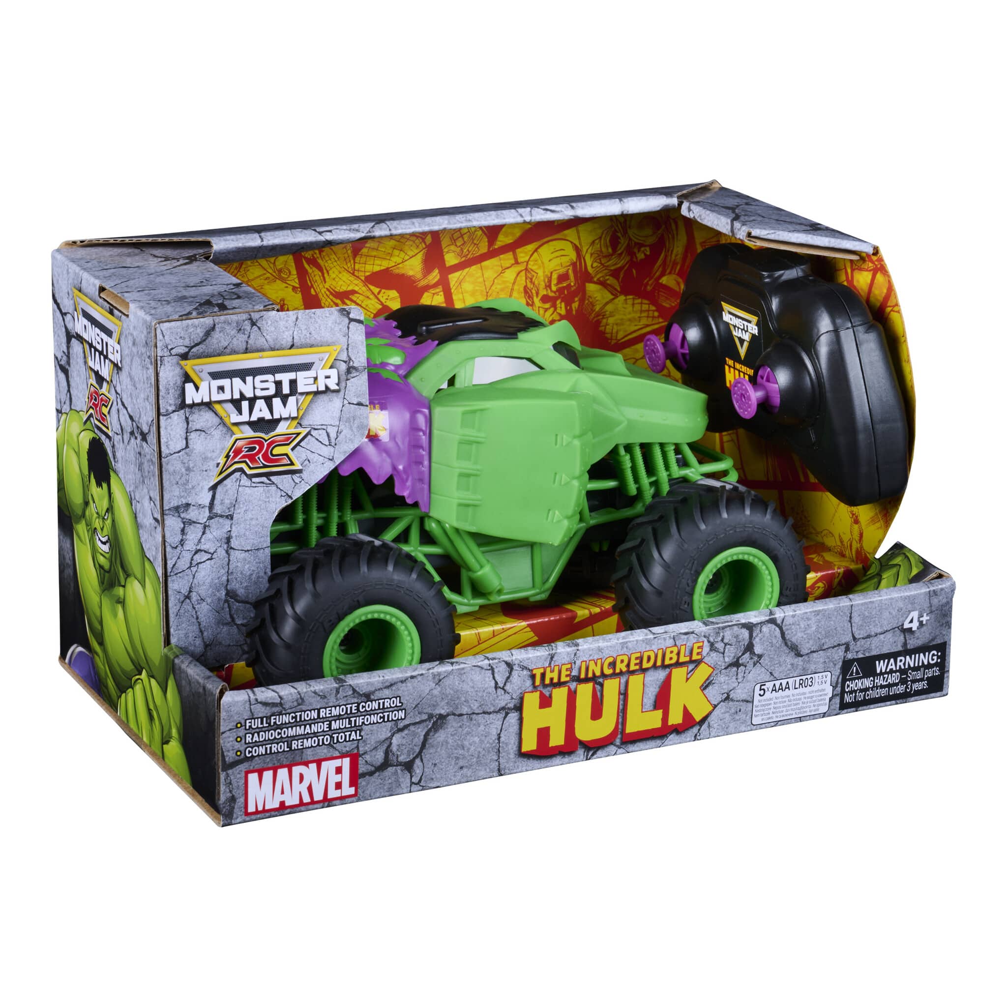 Monster Jam Marvel The Hulk 1:24 RC Monster Truck 681147126336