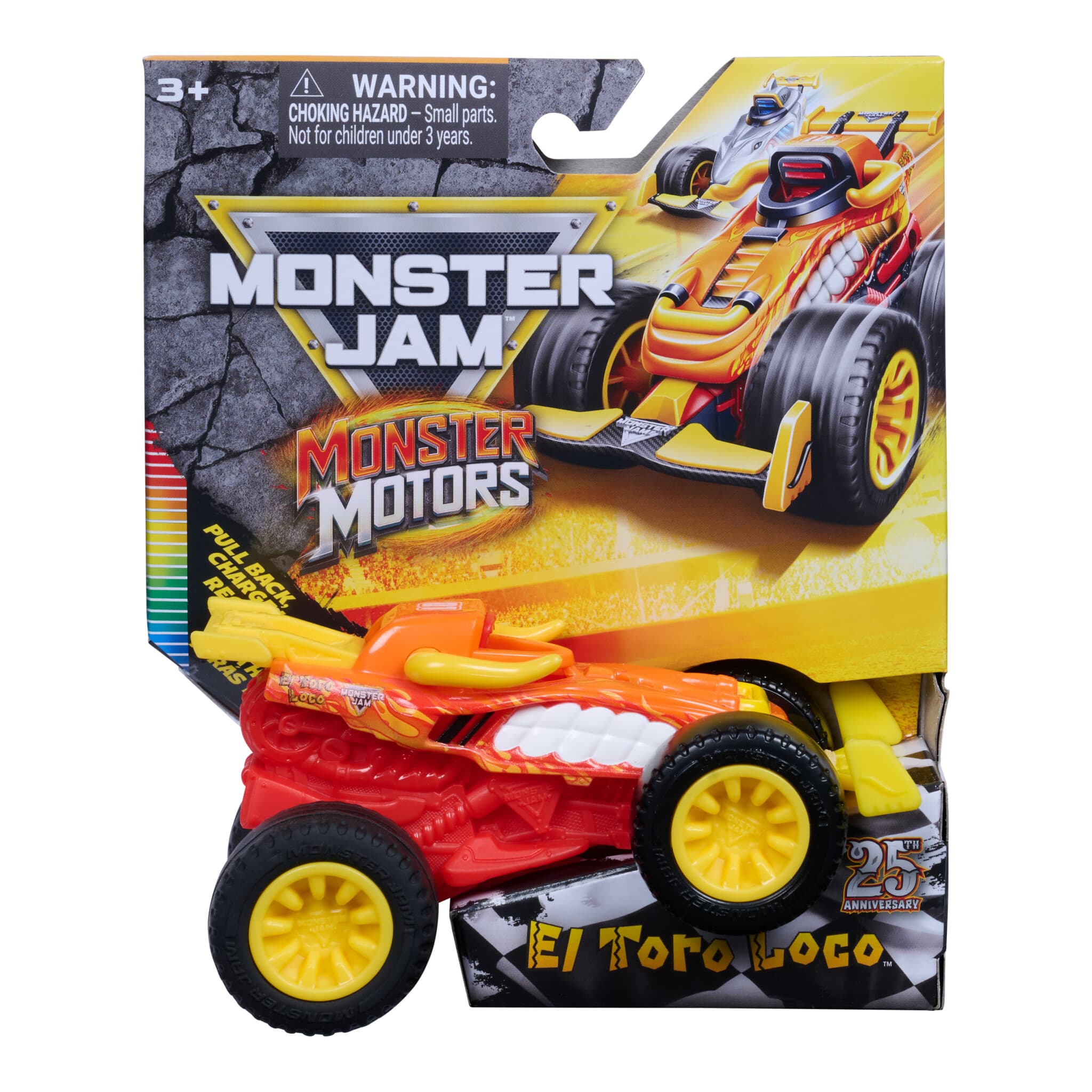 Monster Jam Monster Motors 1:64 Pull-Back Monster Truck 681147127036