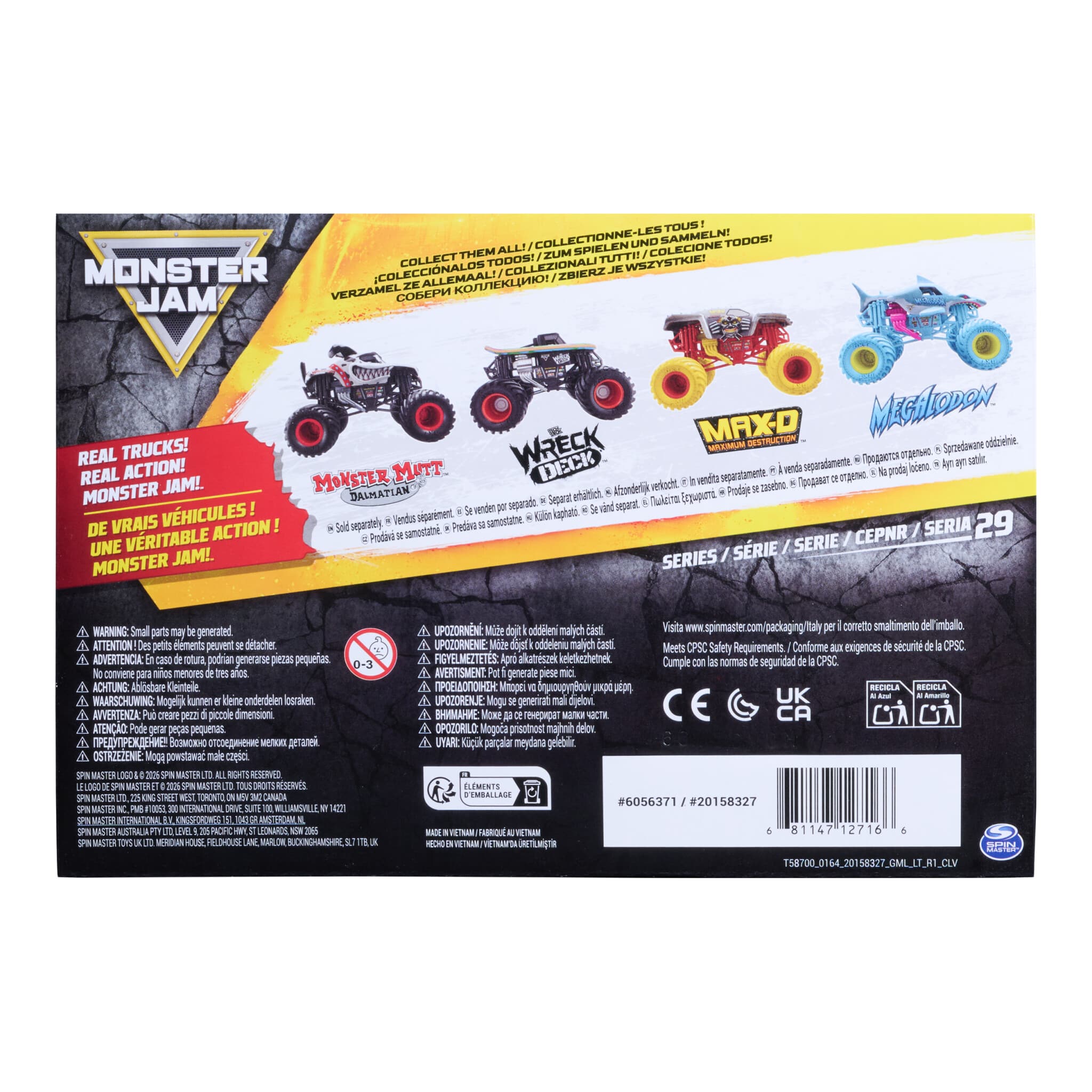 Monster Jam Monster Mutt Dalmatian 1:24 Die-Cast Monster Truck