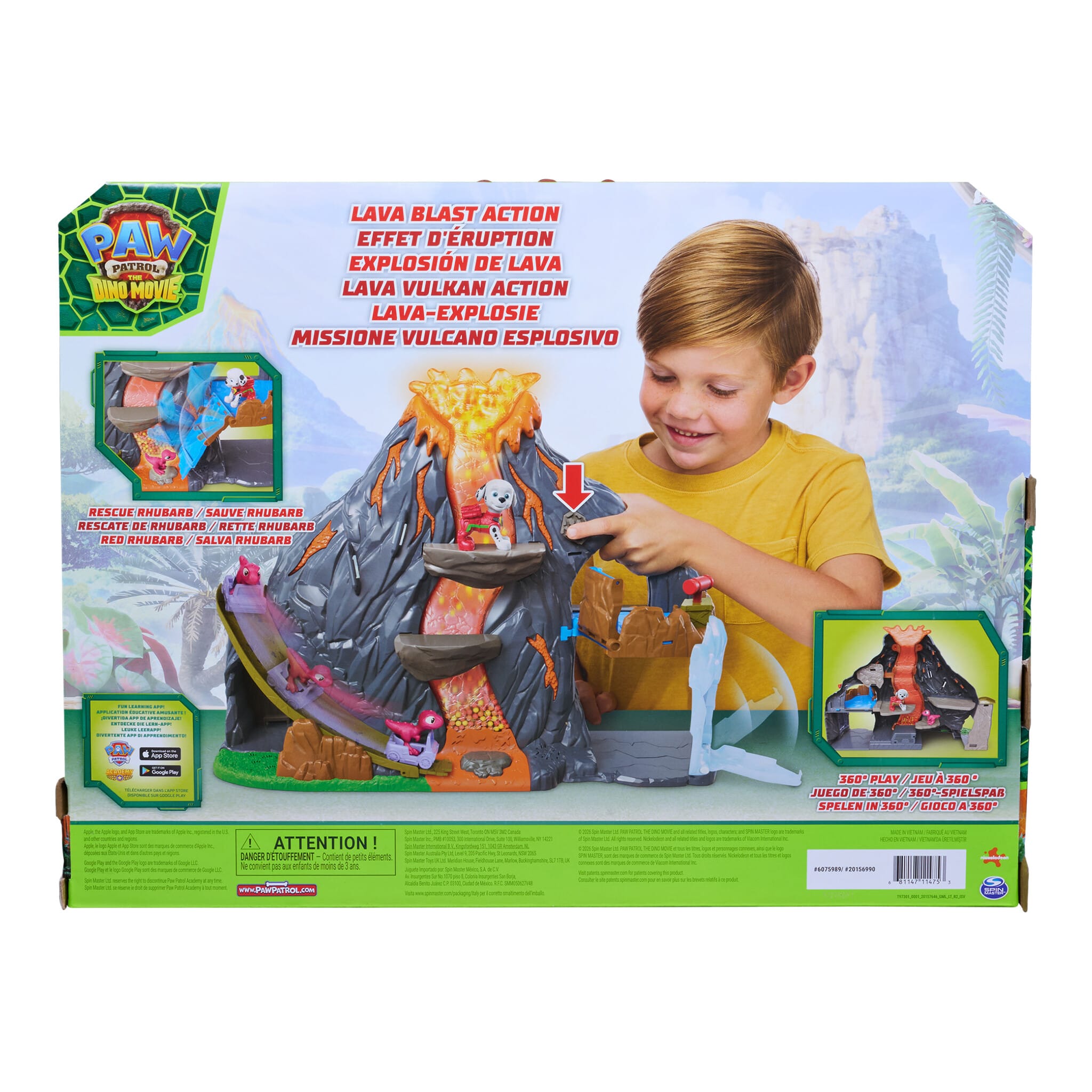 PAW Patrol The Dino Movie Super Lava Blast Volcano Playset 681147120419