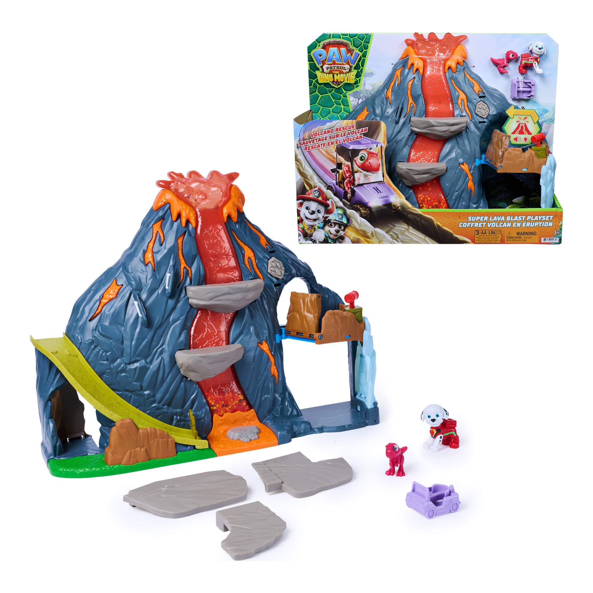 PAW Patrol The Dino Movie Super Lava Blast Volcano Playset 681147120419