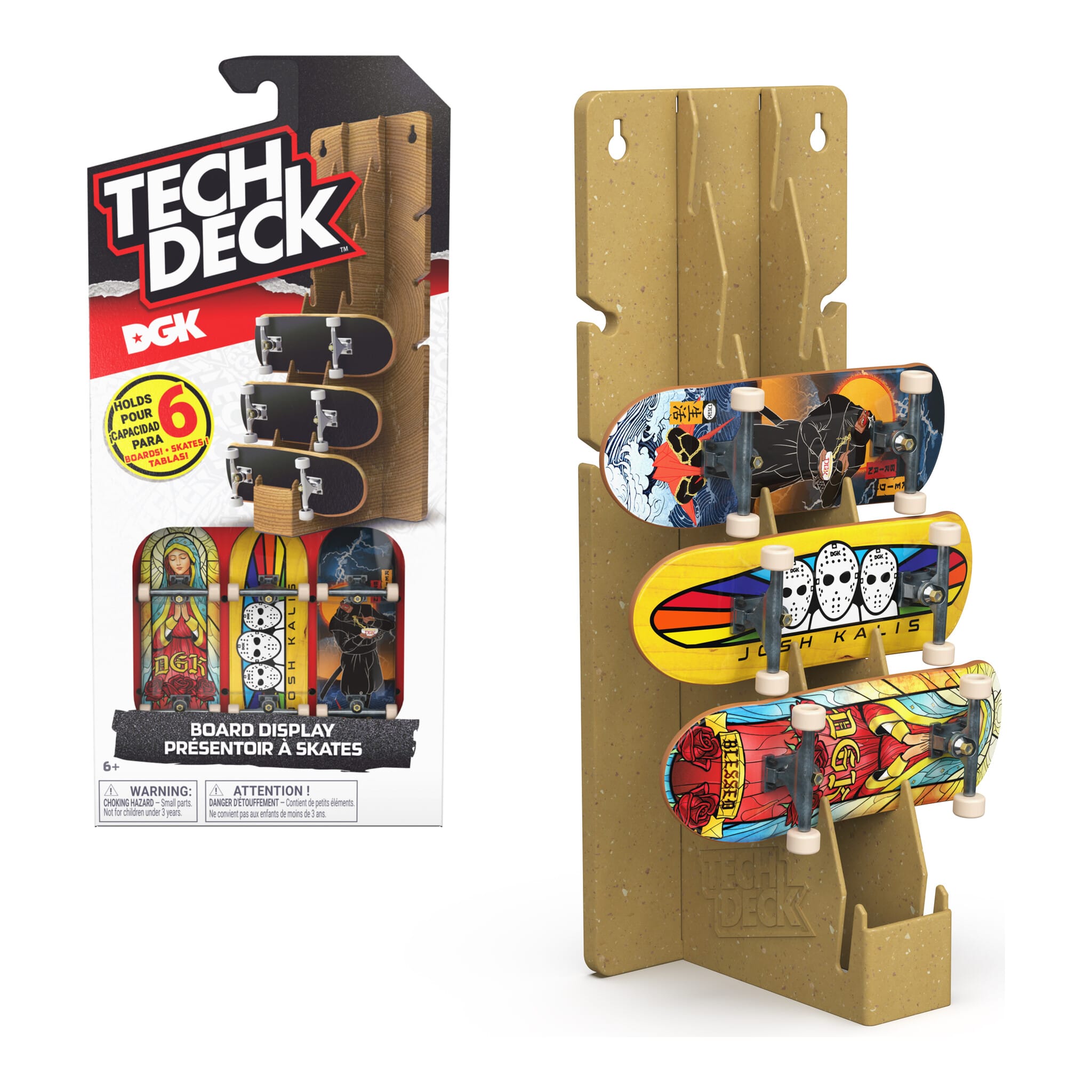 Tech Deck DGK Board Display Stand with 3 Fingerboards 681147131682