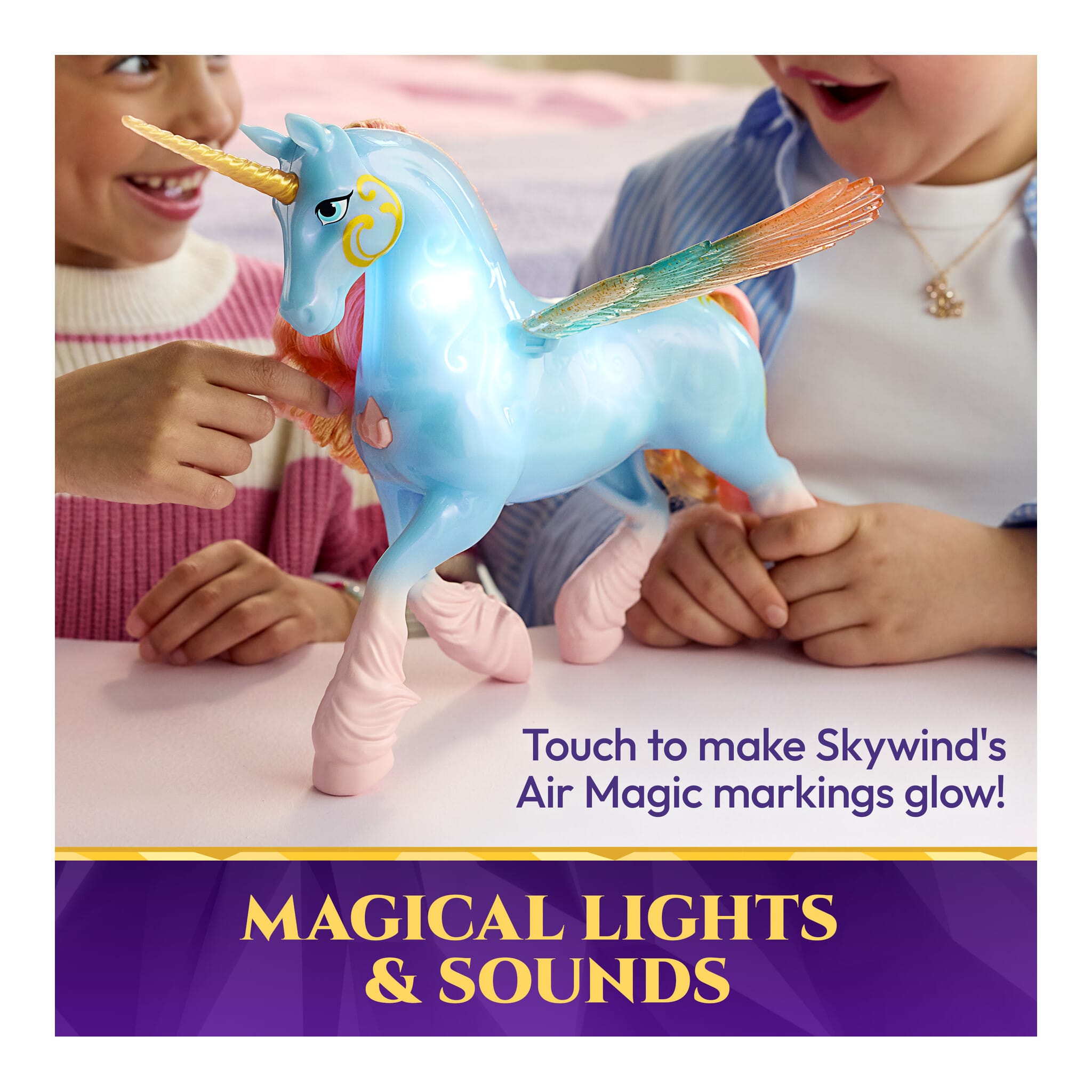 Unicorn Academy Glow Magic Skywind Interactive Unicorn with Lights and Sounds 681147120952