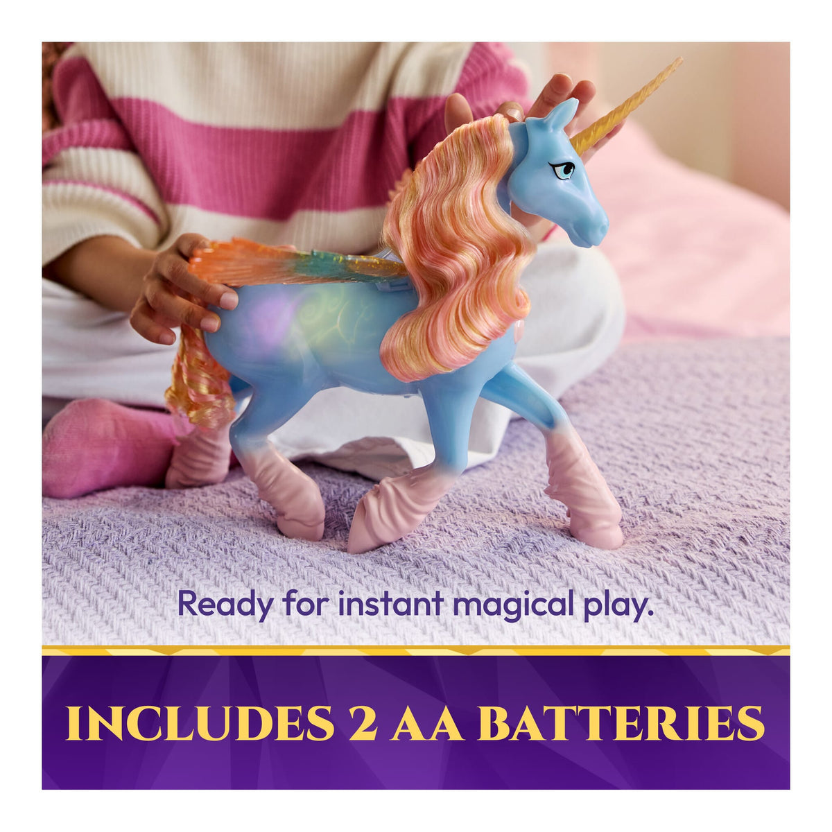 Unicorn Academy Glow Magic Skywind Interactive Unicorn with Lights and Sounds 681147120952