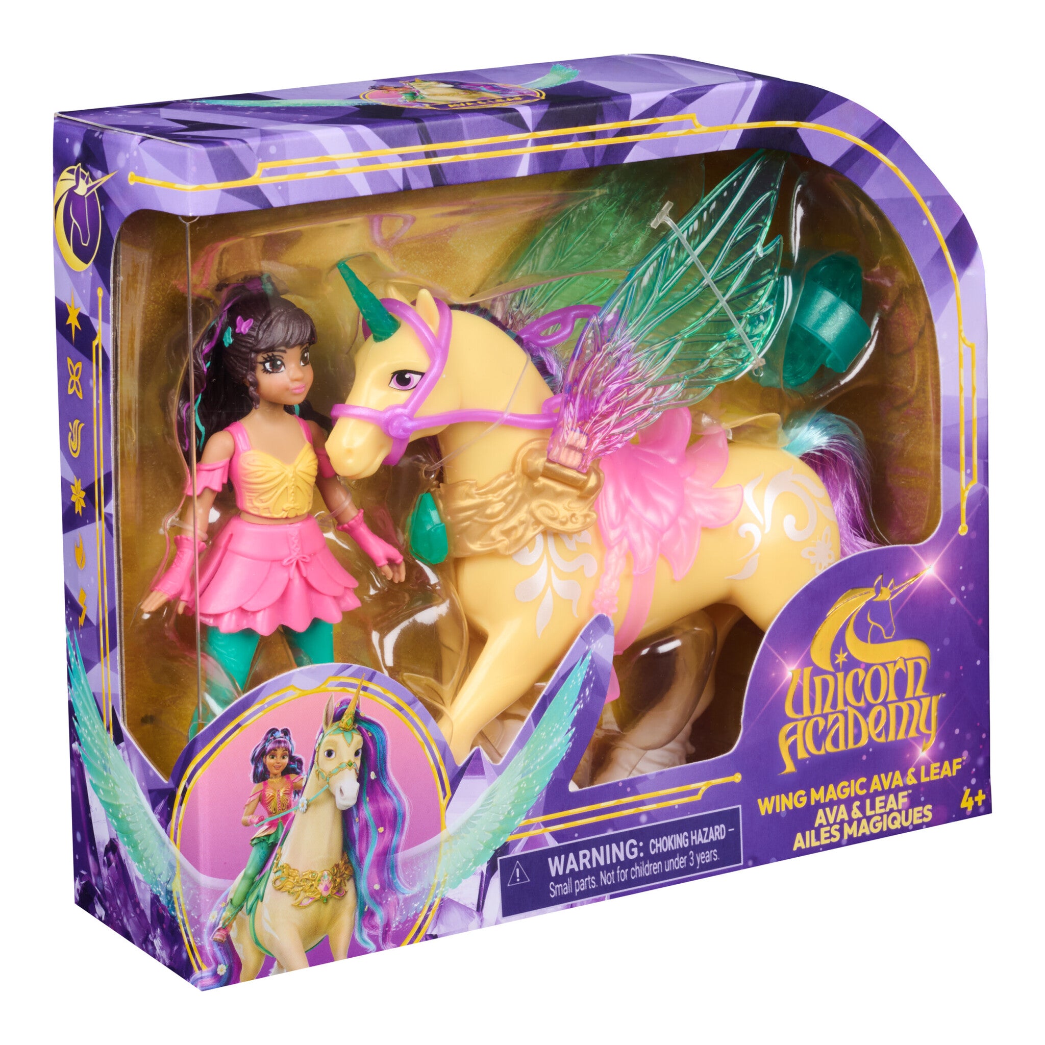 Unicorn Academy Wing Magic Ava & Leaf Doll and Unicorn Set 681147131187