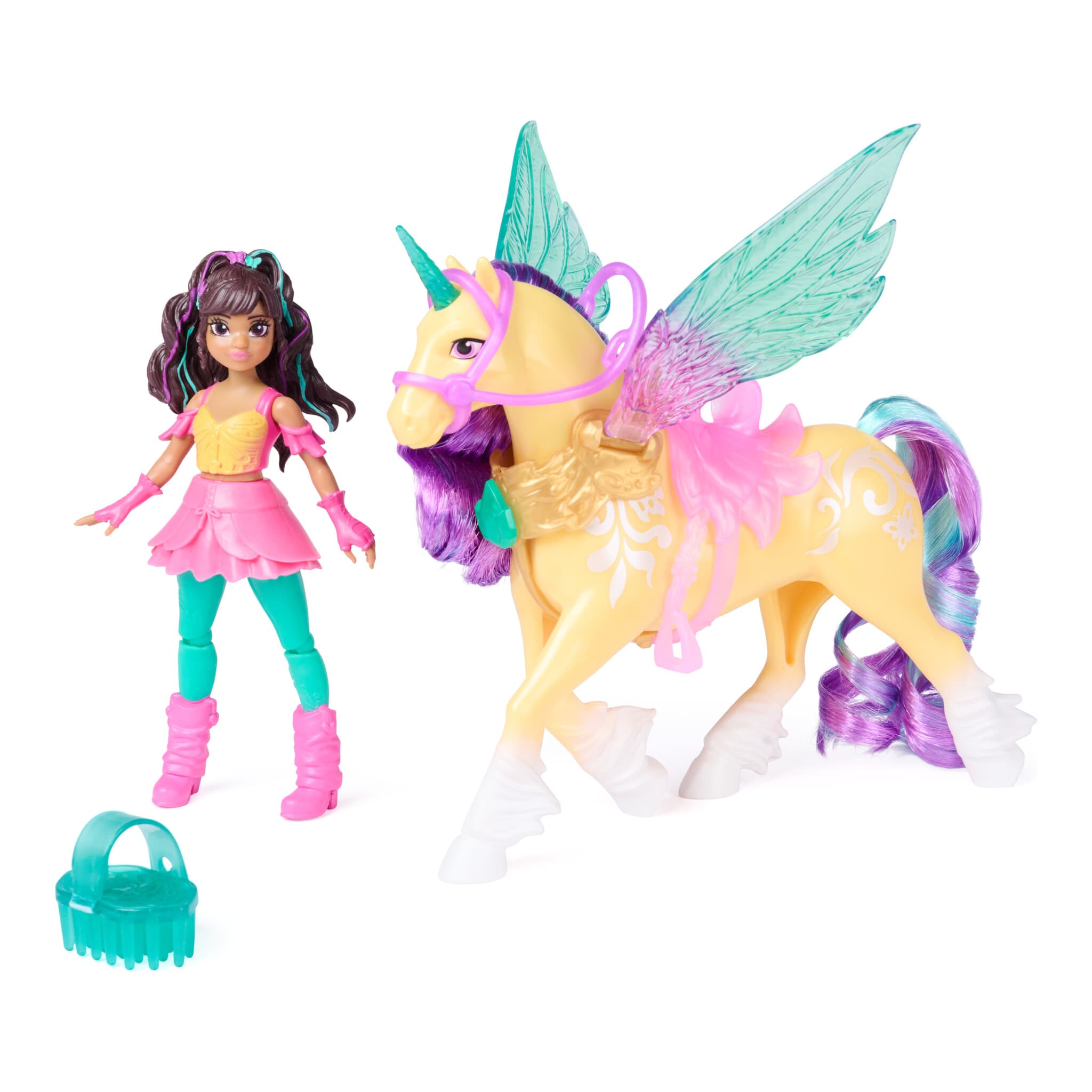 Unicorn Academy Wing Magic Ava & Leaf Doll and Unicorn Set 681147131187