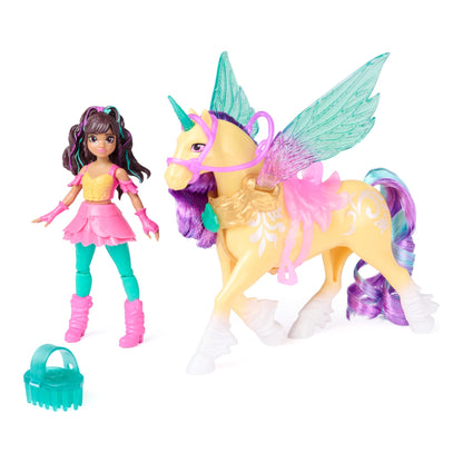 Unicorn Academy Wing Magic Ava & Leaf Doll and Unicorn Set 681147131187