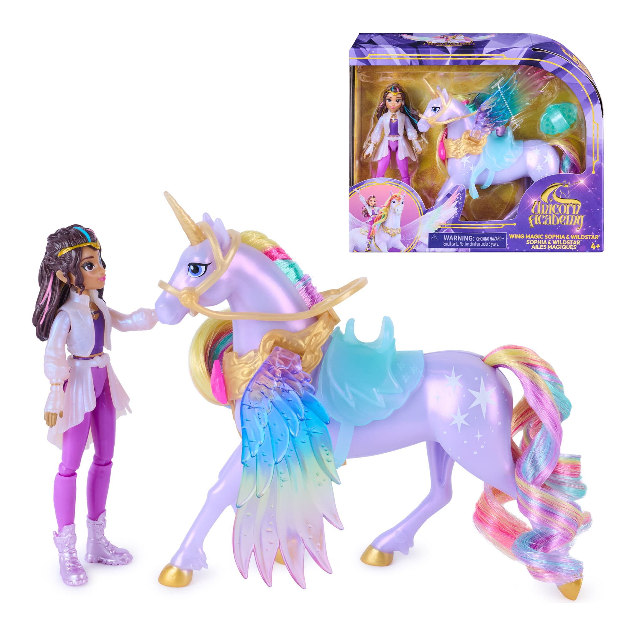 Unicorn Academy Wing Magic Sophia & Wildstar Doll and Unicorn Set 681147131170