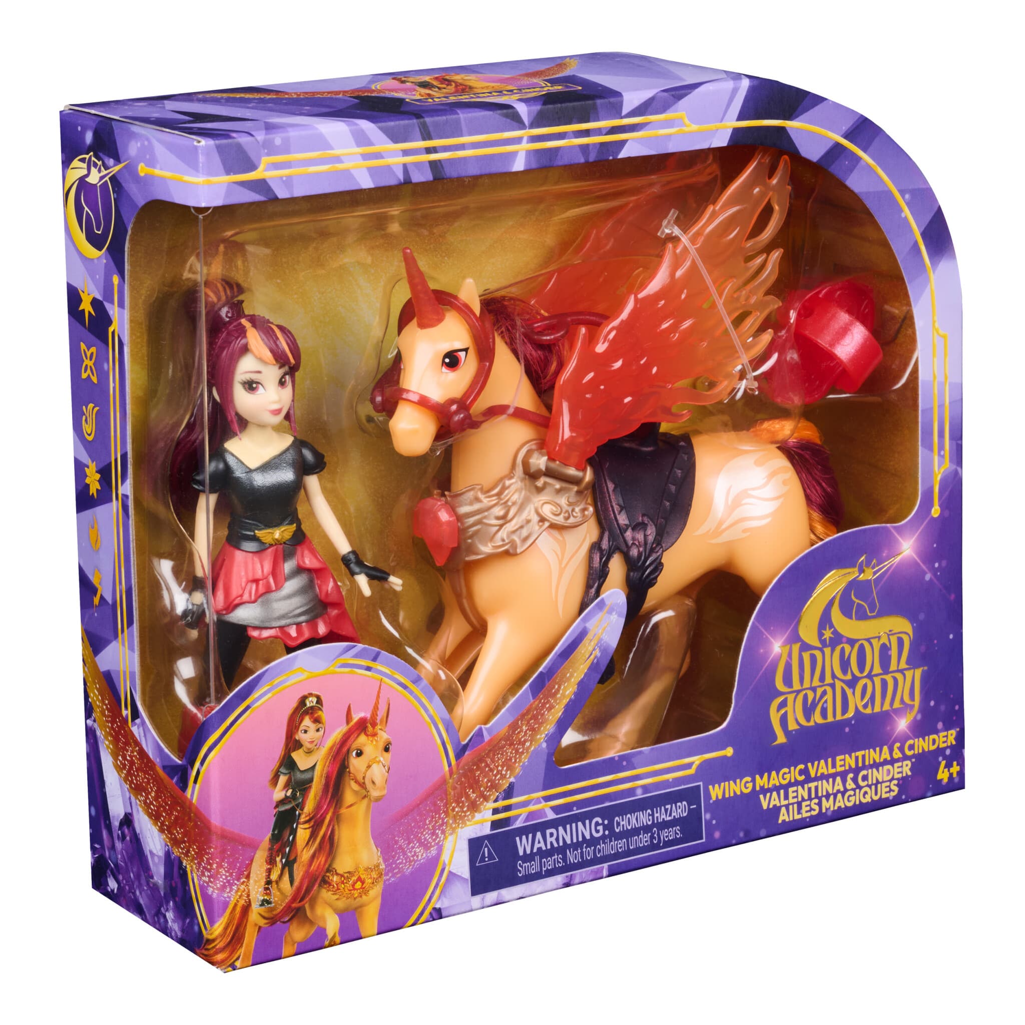 Unicorn Academy Wing Magic Valentina & Cinder Doll and Unicorn Set