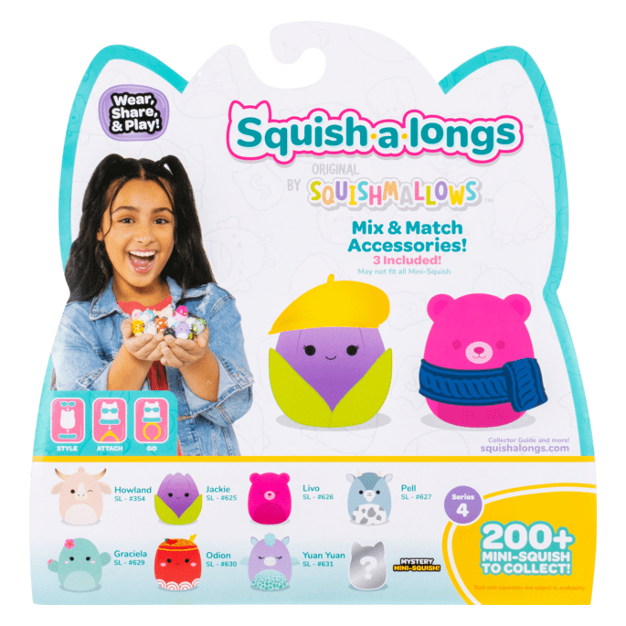 Squish-A-Longs 8 Pack Style 3 W4