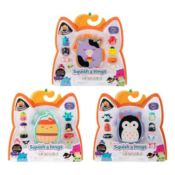 Squish-A-Longs Halloween Clip A Longs 4 Pack (Choose your Pack)