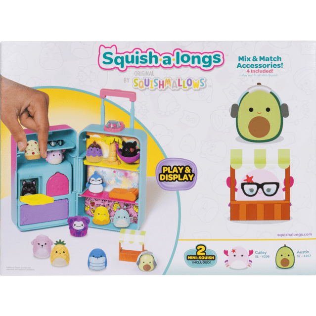Squish-a-longs 8 Pack - Series 1, Style 1 - (8) 1 Mini-Squish with 2 Accessories, Ring, and Collector's Guide - Collect, Trade, & Play Squish-a-longs 8 Pack - Series 1, Style 1 - (8) 1 Mini-Squish with 2 Accessories, Ring, and Collector's Guide - Collect, Trade, & Play