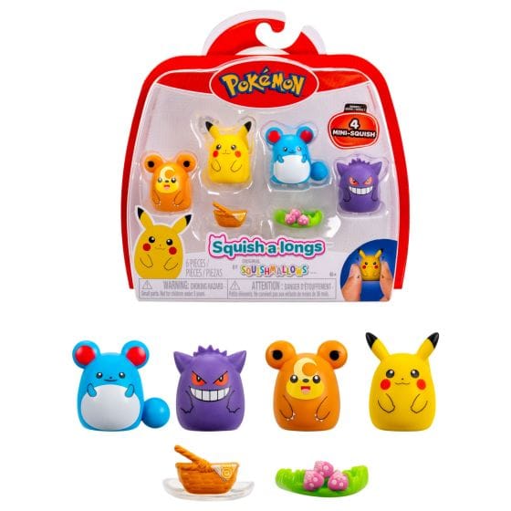 Squish-a-longs - Pokemon 4 Pack (Style 2) Wave 2 191726823247