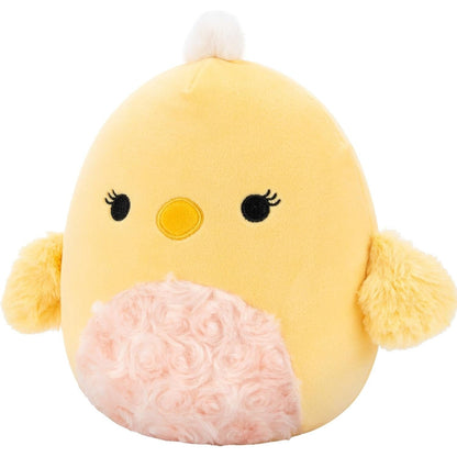 Squishmallow 7.5 Inch Easter 2025 - Aimee - Yellow Chick With Orange Swirl Fur Belly 191726854692