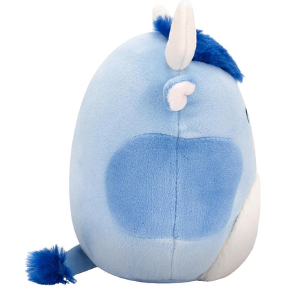 Squishmallow 7.5 Inch Easter 2025 - Bermayeh The Blue Bull With Fuzzy White Belly and Flower 191726844471